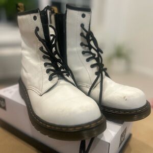 Dr. Martens White Combat Boots